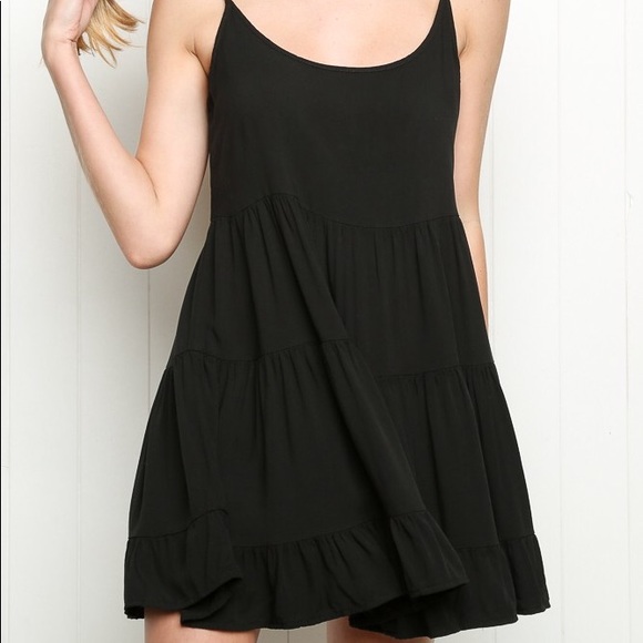 SOLD-Brandy Melville Jada Ruffle Swing Dress - Picture 3 of 8